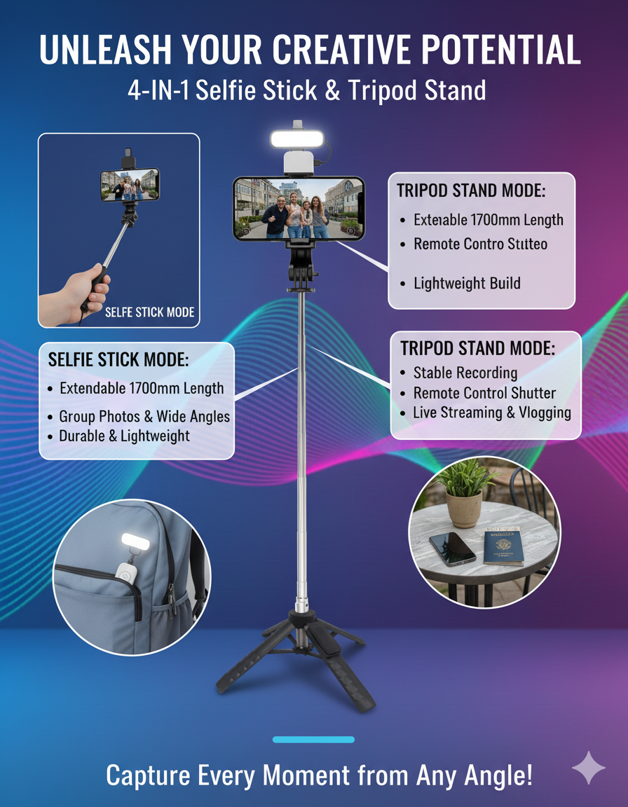 DEAL 1 (SELFIE STICK + MICROPHONE)