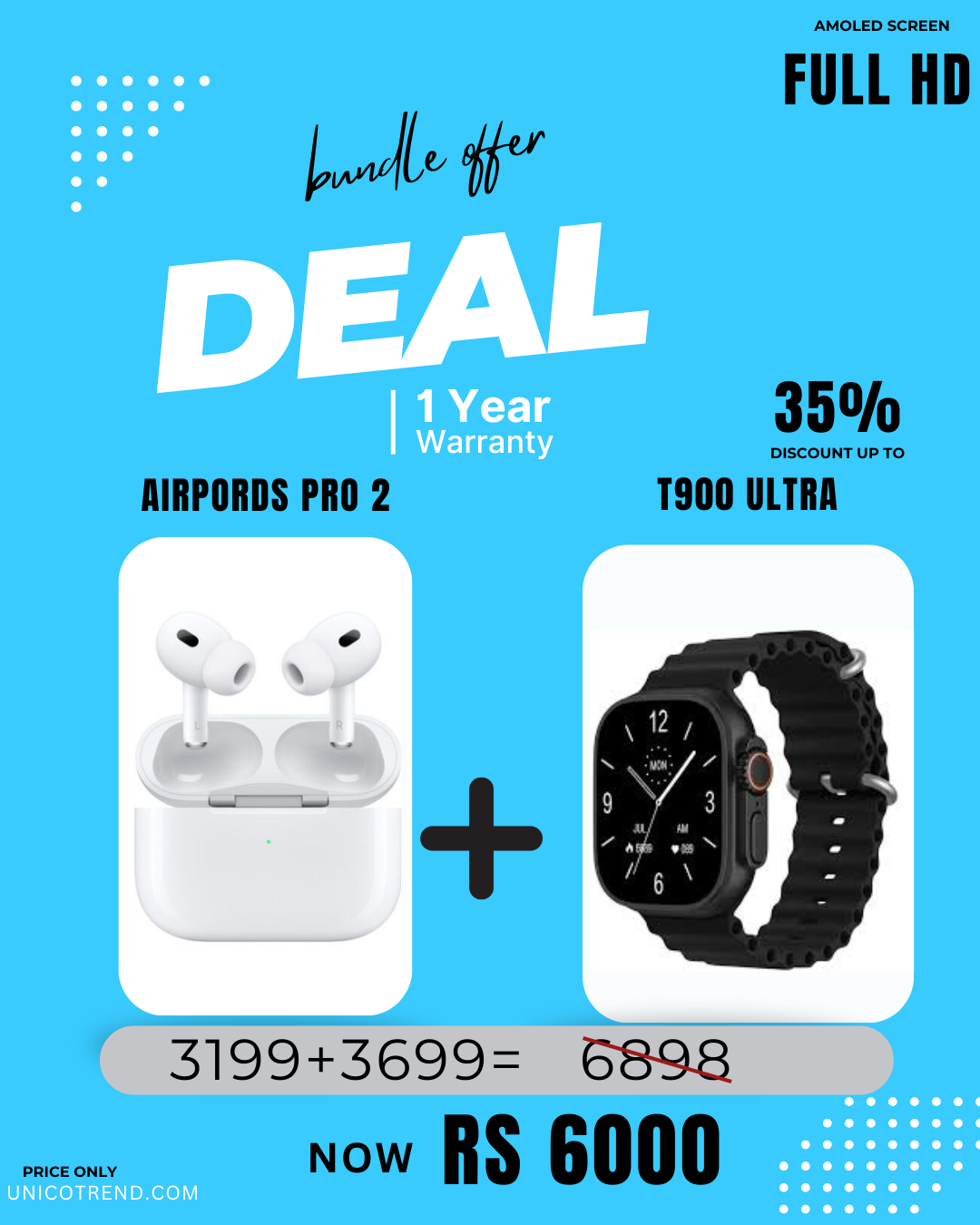 DEAL 2 ( AIRPODS PRO 2 + T900 ULTRA )