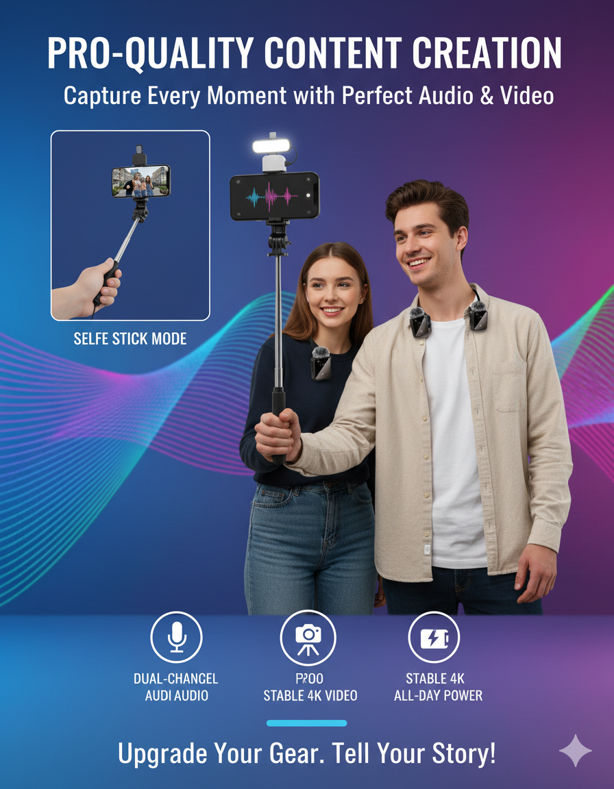 DEAL 1 (SELFIE STICK + MICROPHONE)