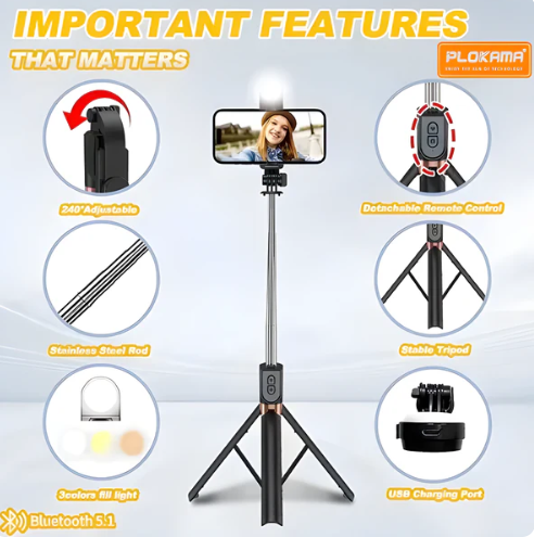 4-in-1 Multifunctional Selfie Stick