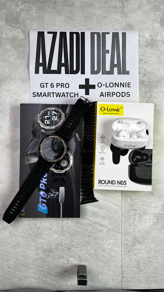 DEAL 9 ( O-Lonnie AirPods + GT6 Pro Sports Watch )