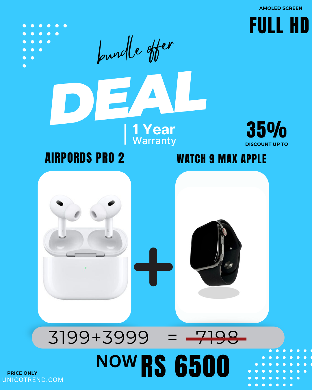 DEAL 1 ( AIRPOD PRO 2 + WATCH 9 MAX)